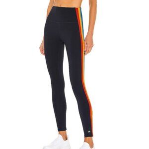 Splits59 Bianca Techflex Full Length Legging Blue Yellow Red Stripe - M